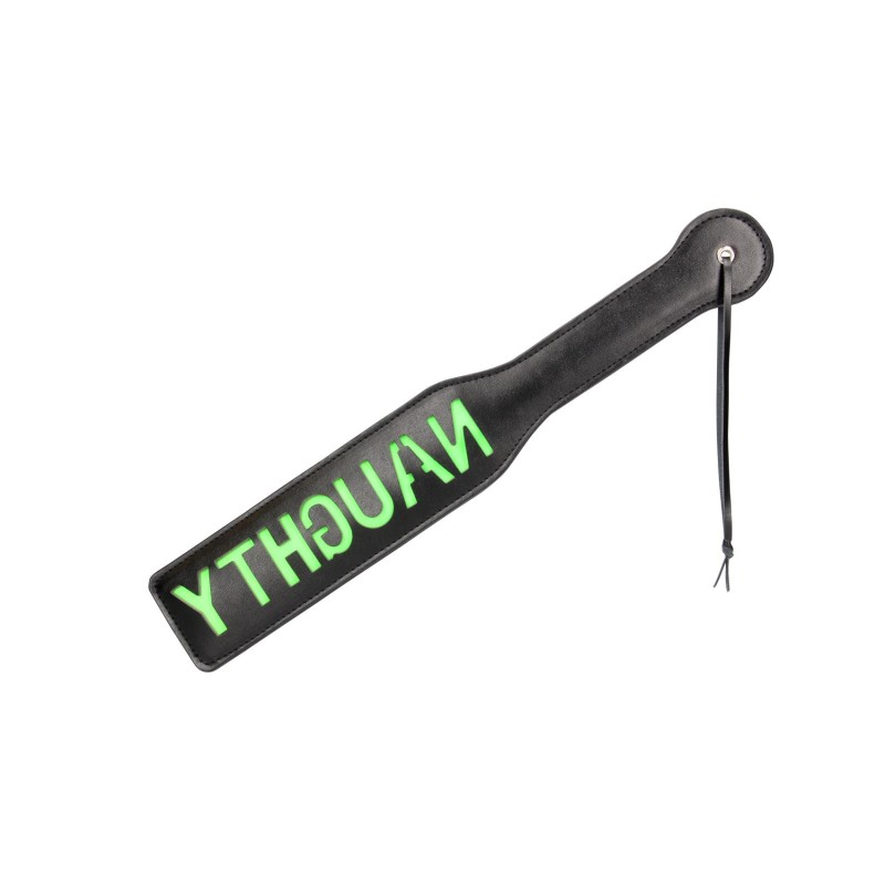 'Naughty'' Paddle - Glow in the Dark - Black/Neon Green